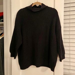 American Eagle Mock Neck Ribbed Sweater
